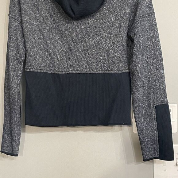 People Like Frank Anthropologie Sweater Colorblock Zip Up Back Cowl Neck S - Picture 3 of 12